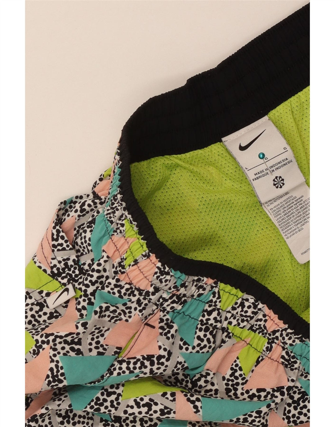 Shorts de natação masculino Nike grande poliamida geométrica multicolorida