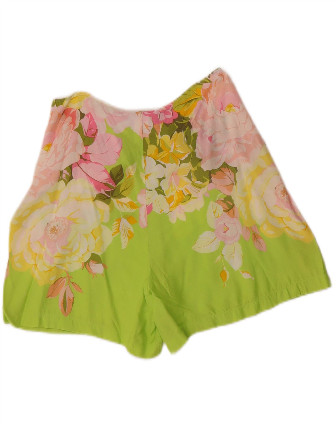 OCEANO Shorts feminino casual IT 44 médio W28 verde floral viscose