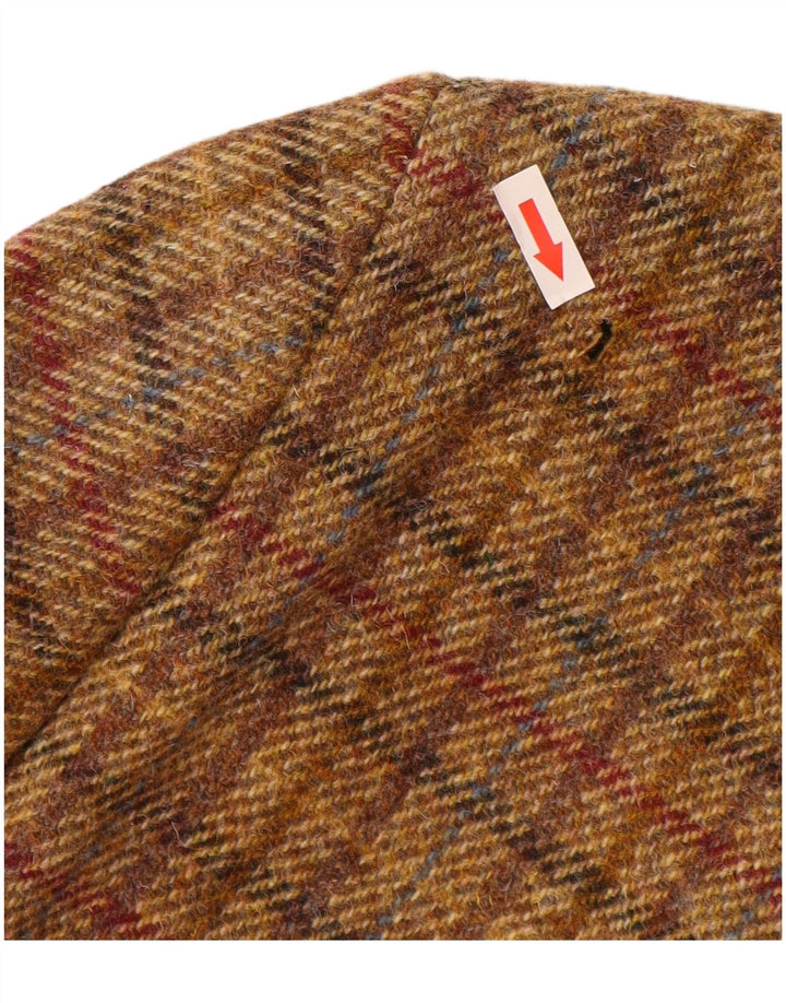 Jaqueta blazer masculina de 3 botões Harris Tweed Reino Unido 40 grande xadrez marrom