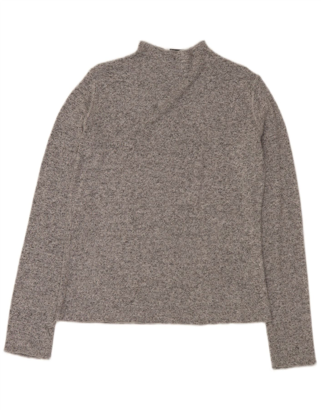 Suéter feminino Zara com gola tartaruga Reino Unido 16 grande cinza manchado