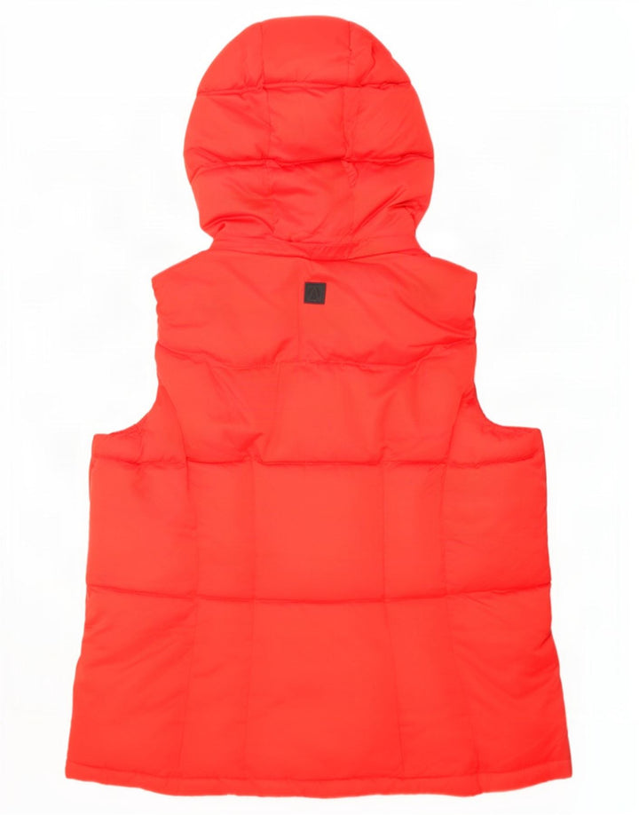 Colete acolchoado com capuz feminino Marks & Spencer UK 18 XL poliéster vermelho