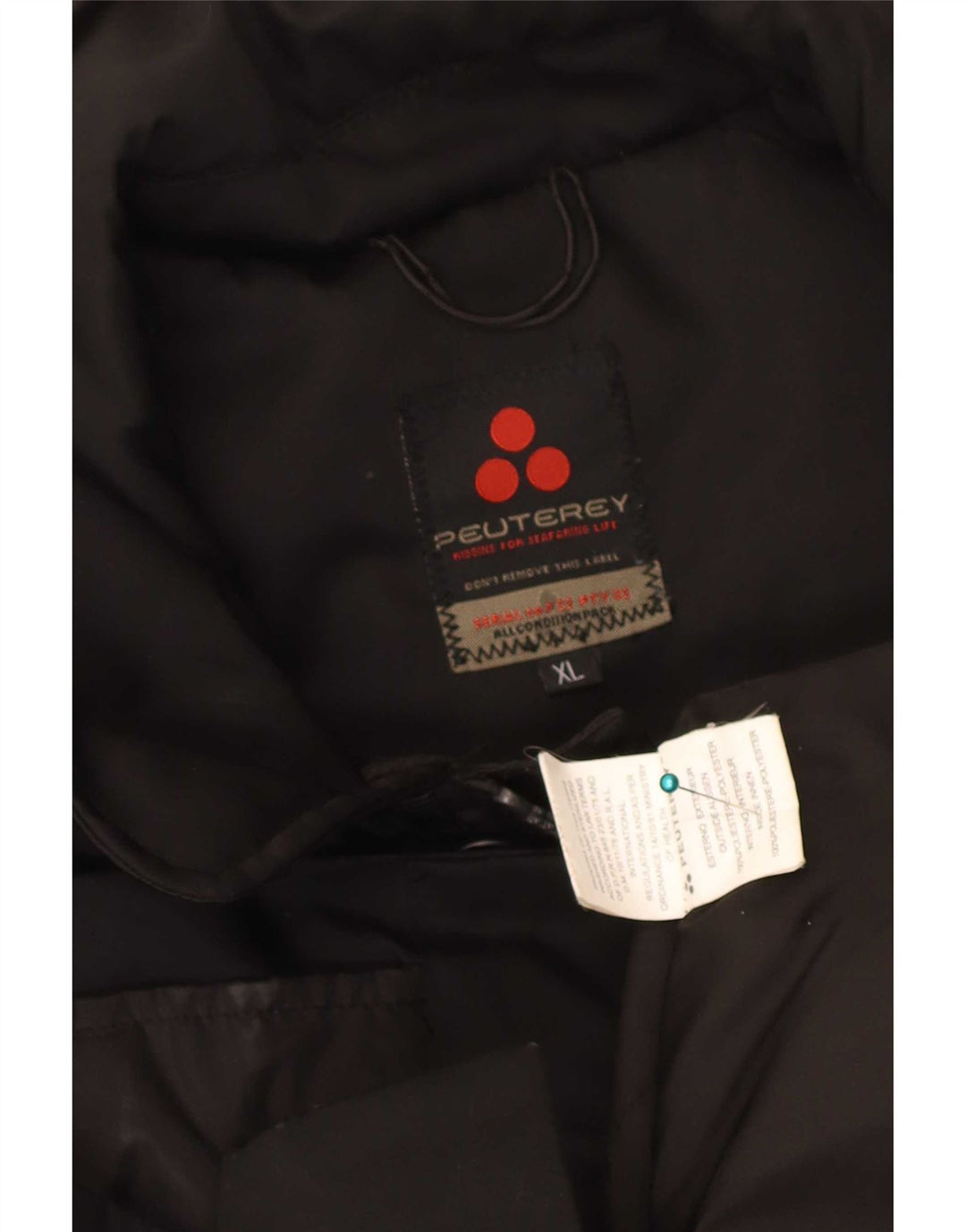 Jaqueta corta-vento masculina PEUTEREY UK 42 XL poliéster preto