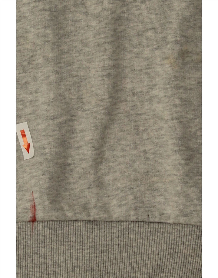Suéter superdimensionado feminino Superdry UK 16 grande algodão cinza