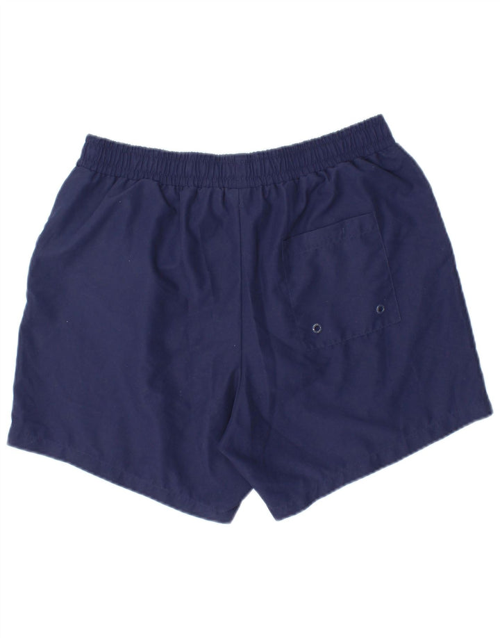 Shorts de natação masculino Fila pequeno poliéster colorblock azul marinho