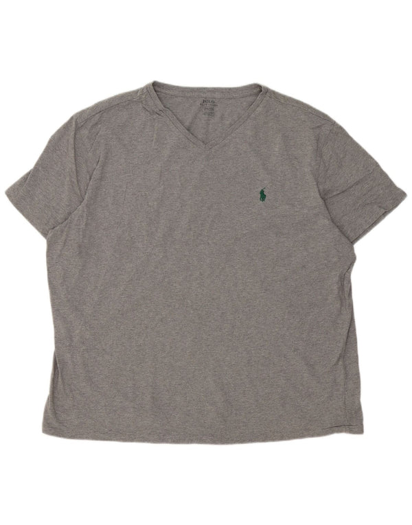 Camiseta masculina Polo Ralph Lauren Top 2XL algodão cinza