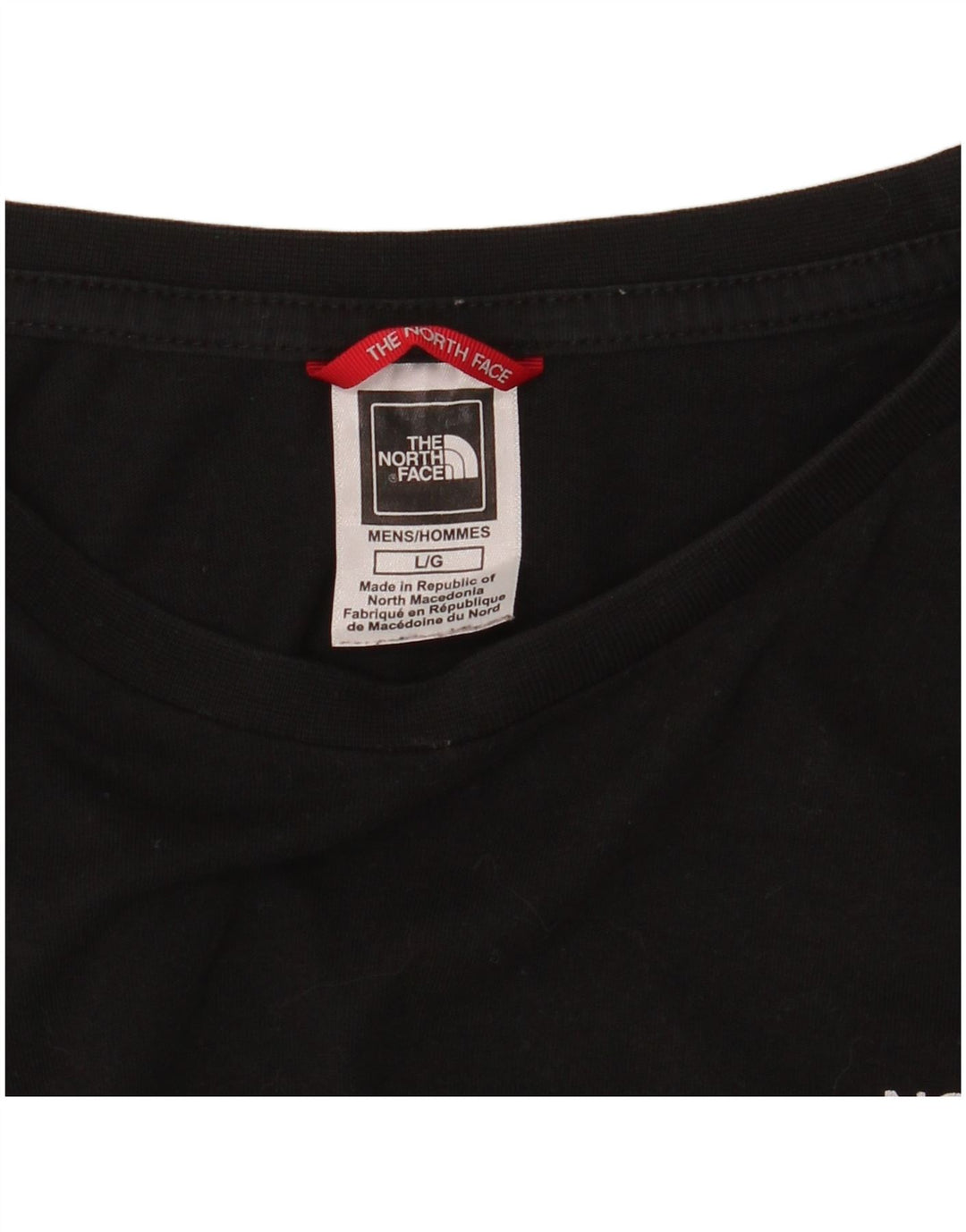 Camiseta gráfica masculina The North Face grande preta