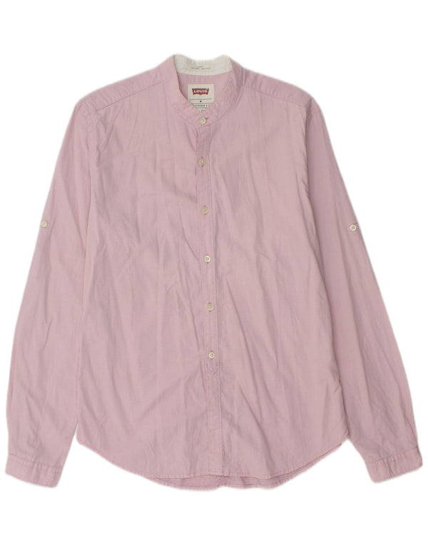 Camisa masculina Slim Fit Levi's de algodão manchado rosa médio