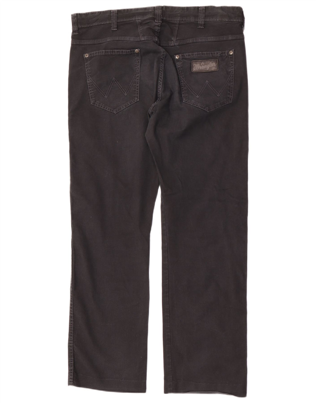 Wrangler Mens Clyde Straight Jeans W36 L32 Algodão Preto