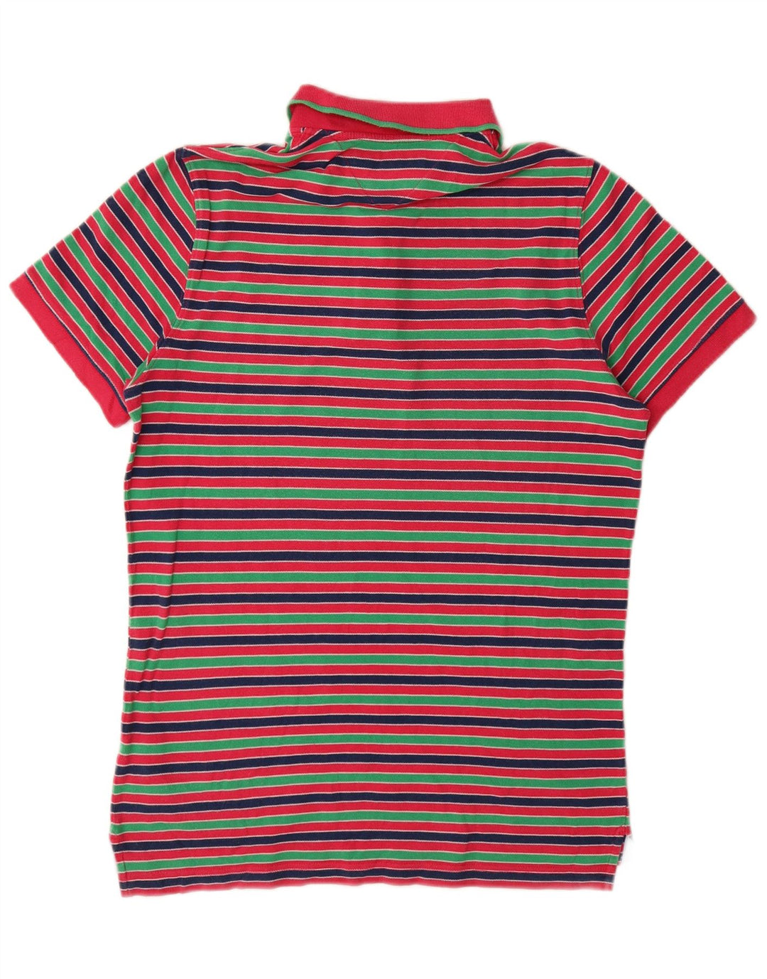 Camisa polo masculina Tommy Hilfiger Slim Fit média de algodão listrado multicolorido