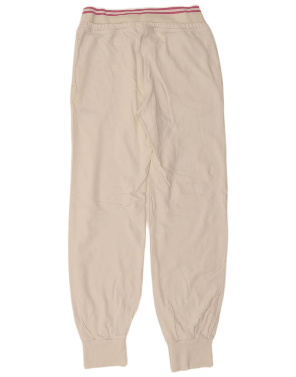 Adidas Mens Treino Calças Joggers UK 38/40 Médio Algodão Branco