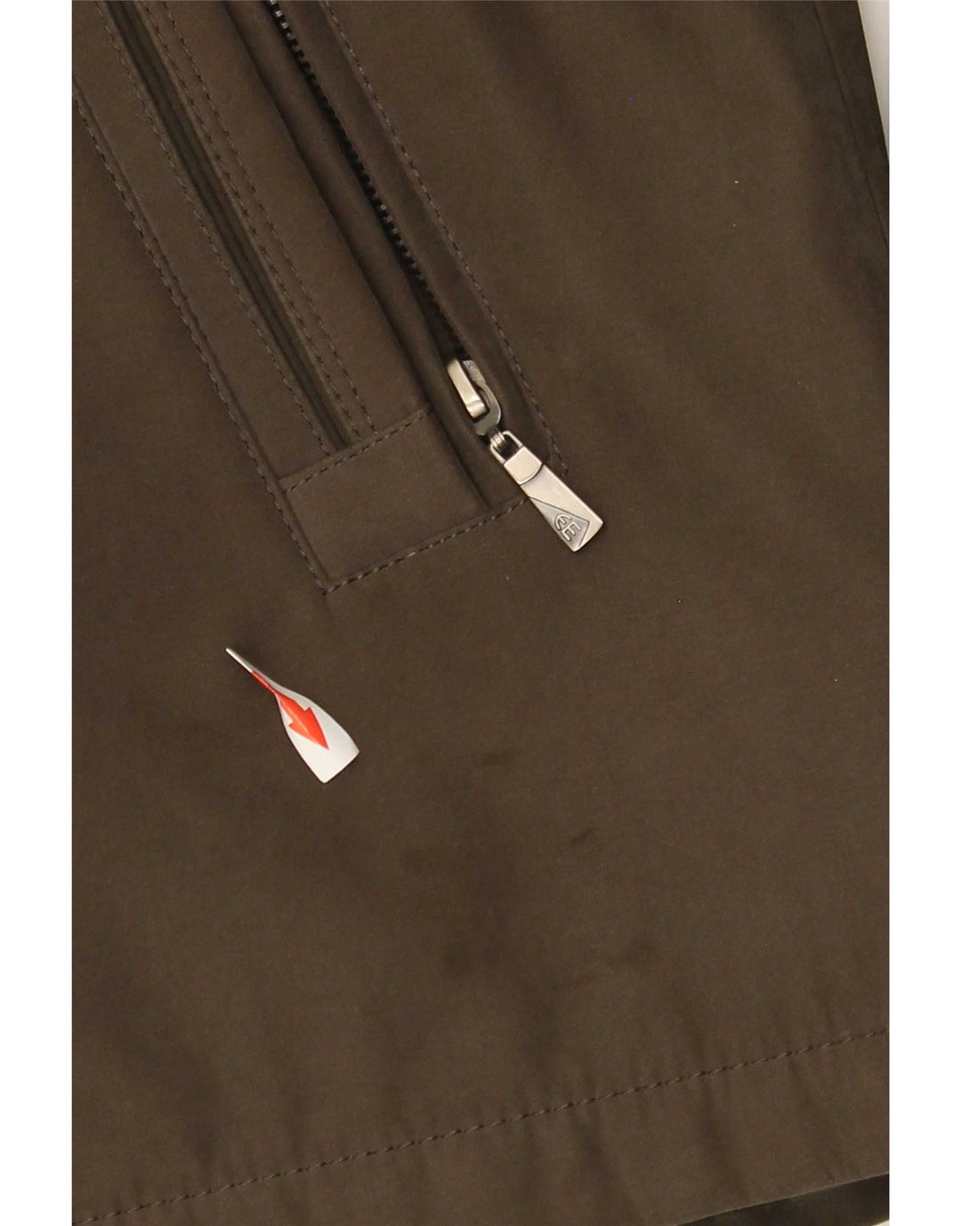 Jaqueta corta-vento masculina vintage IT 50 grande poliamida cáqui