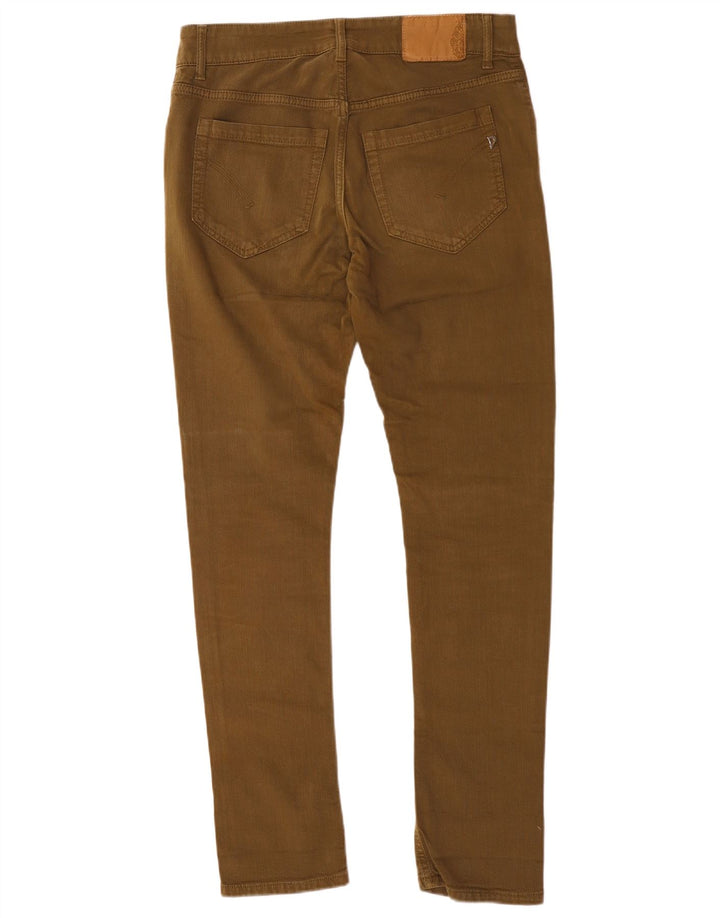 Jeans slim feminino vintage W32 L31 algodão marrom