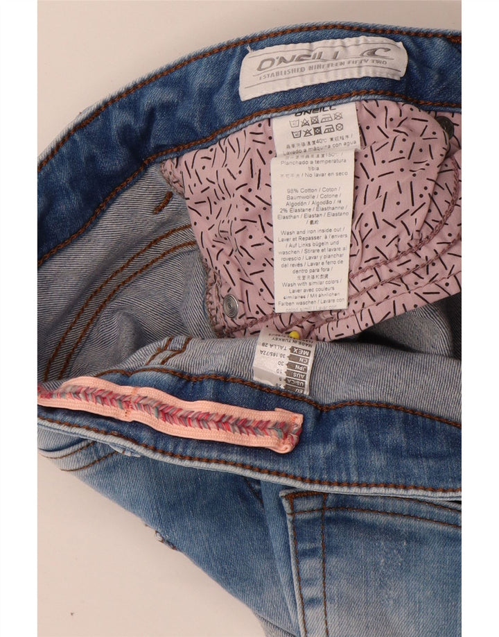 Shorts jeans feminino O'Neill W30 algodão azul médio