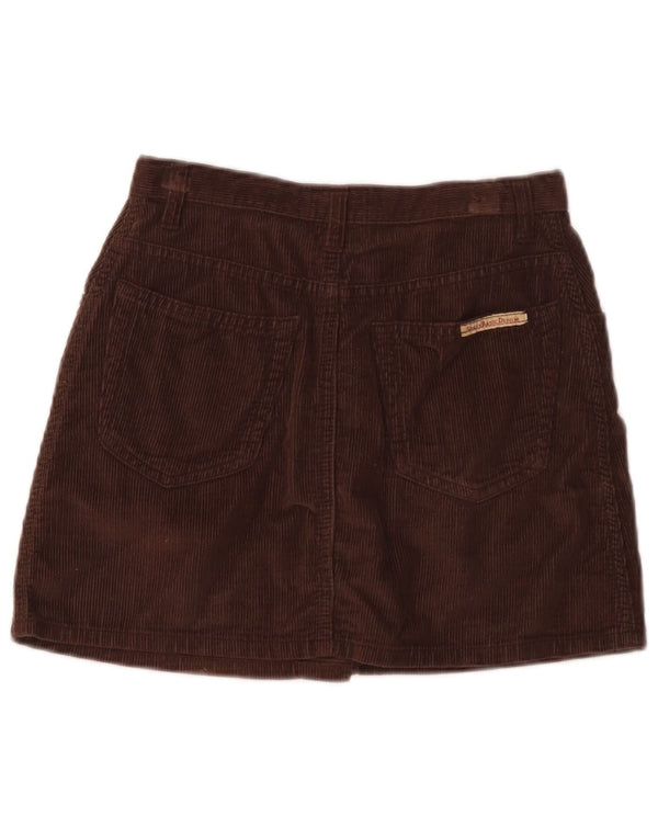 Sisley mini saia de veludo feminino IT 40 pequeno W26 algodão marrom