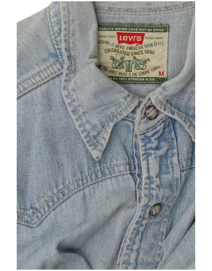 Camisa jeans masculina Levi's azul médio