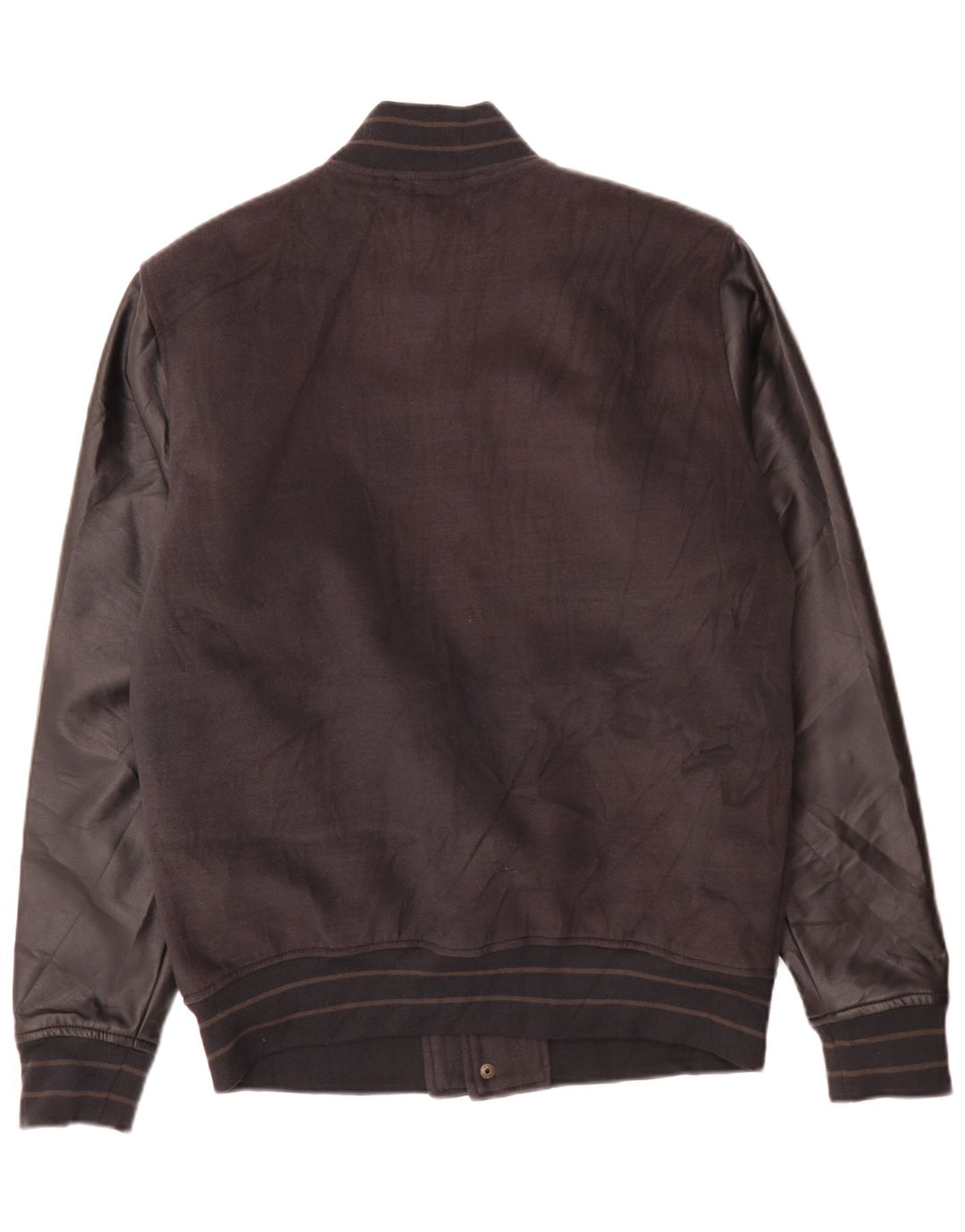 Jaqueta masculina Hollister Graphic Varsity UK 38 poliéster preto médio