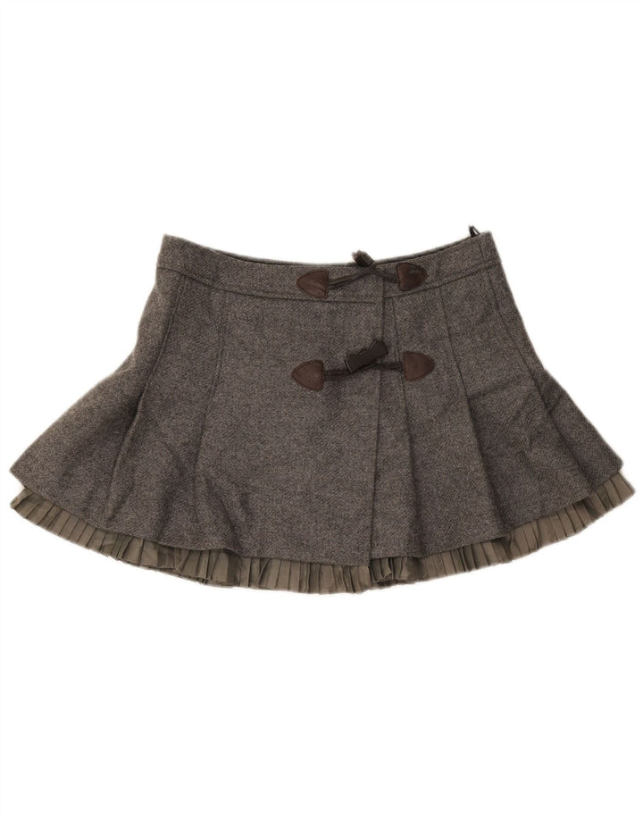 Mini saia feminina Valentino média W30 lã virgem cinza