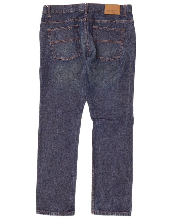 Pierre Cardin Mens Straight Jeans W38 L33 Azul Algodão