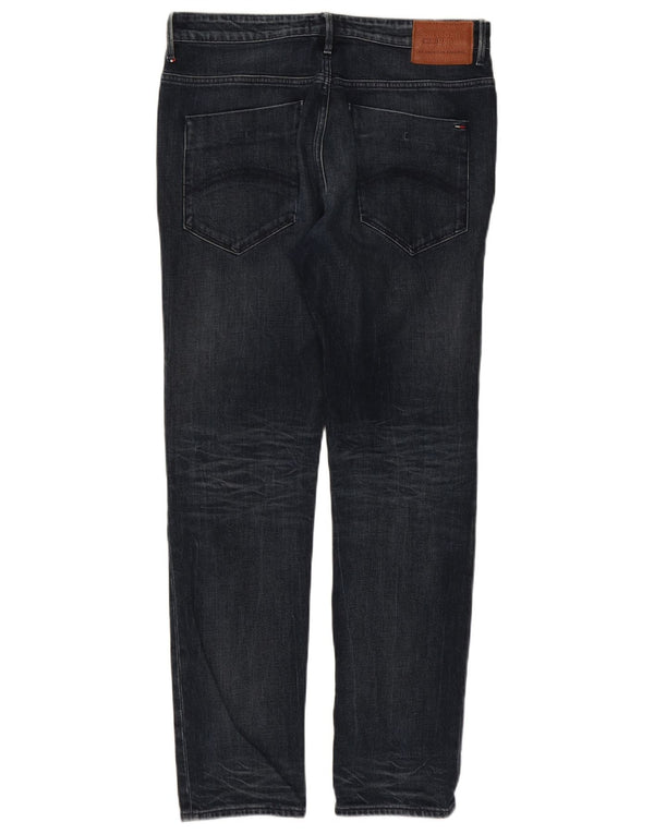 Tommy Hilfiger Masculino Slim Jeans W32 L31 Azul Marinho