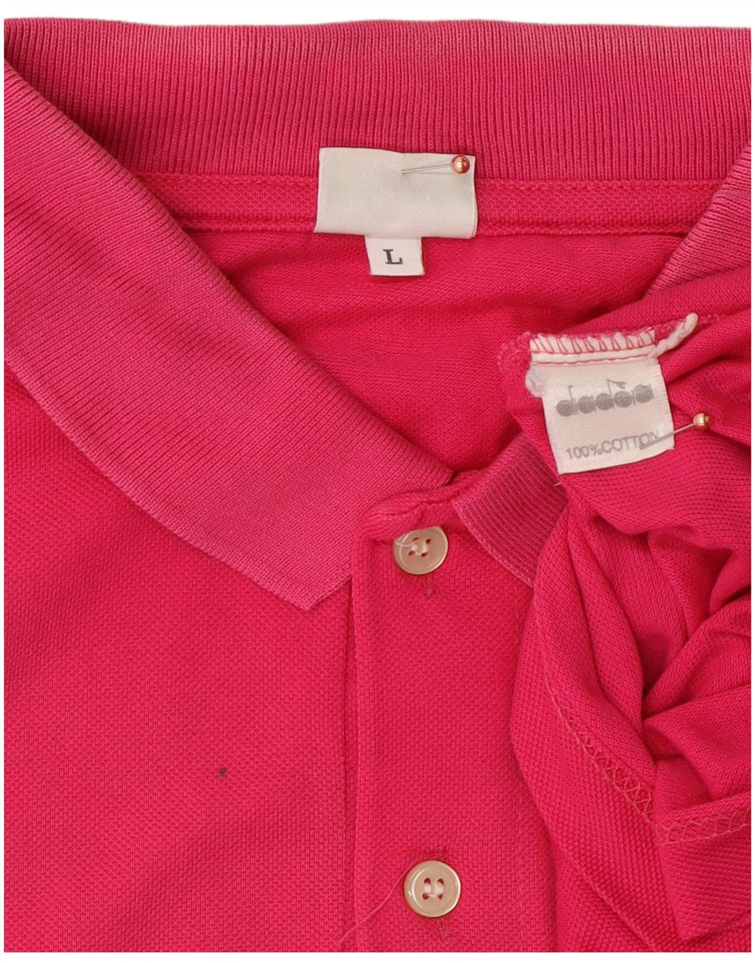 Camisa polo masculina DIADORA grande algodão rosa