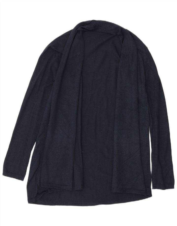 Zara Suéter Cardigan Aberto Feminino Reino Unido 12 Médio Azul Marinho
