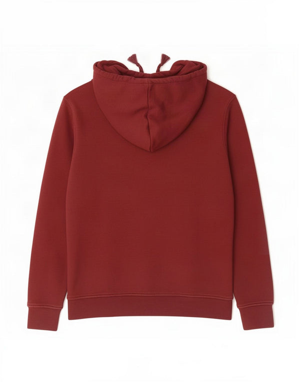 Adidas Womens Hoodie Jumper UK 12 Médio Algodão Borgonha