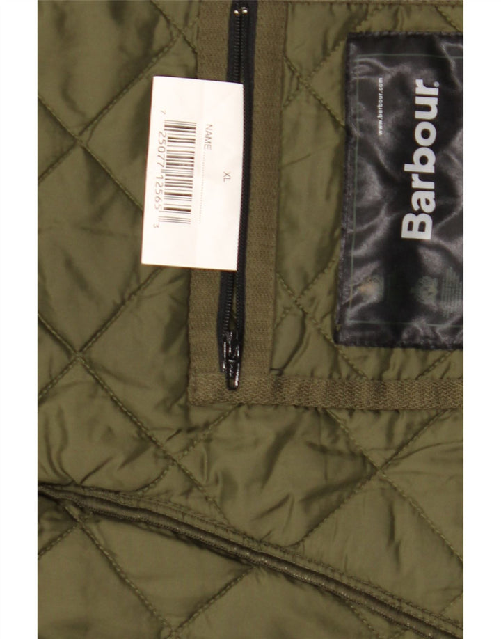 Jaqueta acolchoada masculina Barbour UK 42 XL verde poliéster