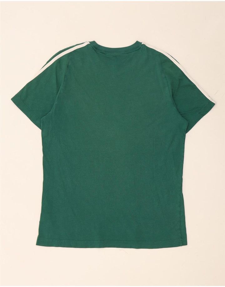 Adidas Mens Camiseta Top Médio Algodão Verde