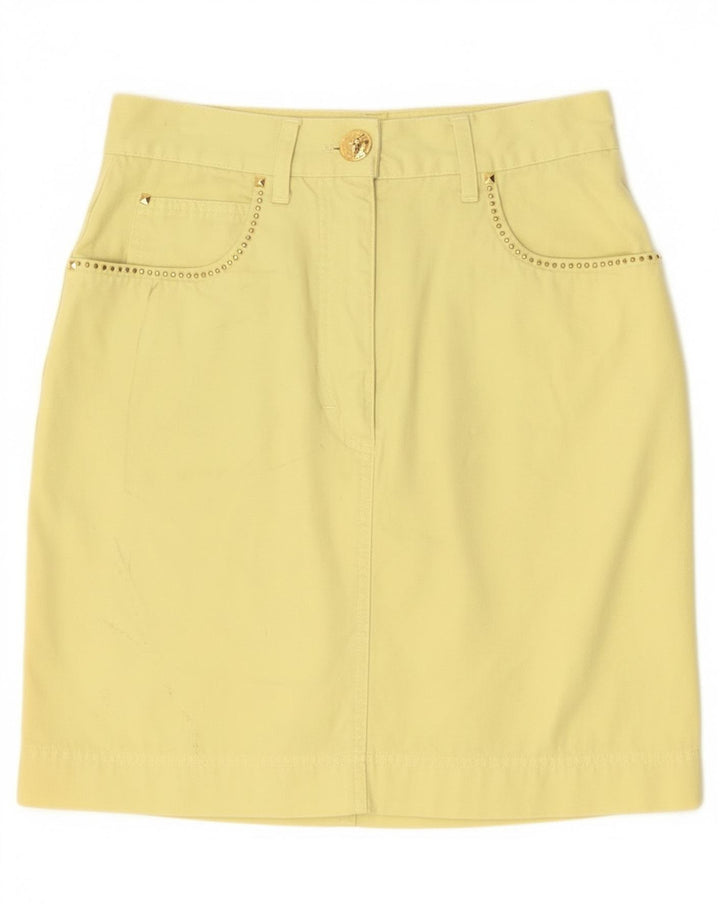 Minissaia feminina Laurel EU 38 médio W28 algodão amarelo