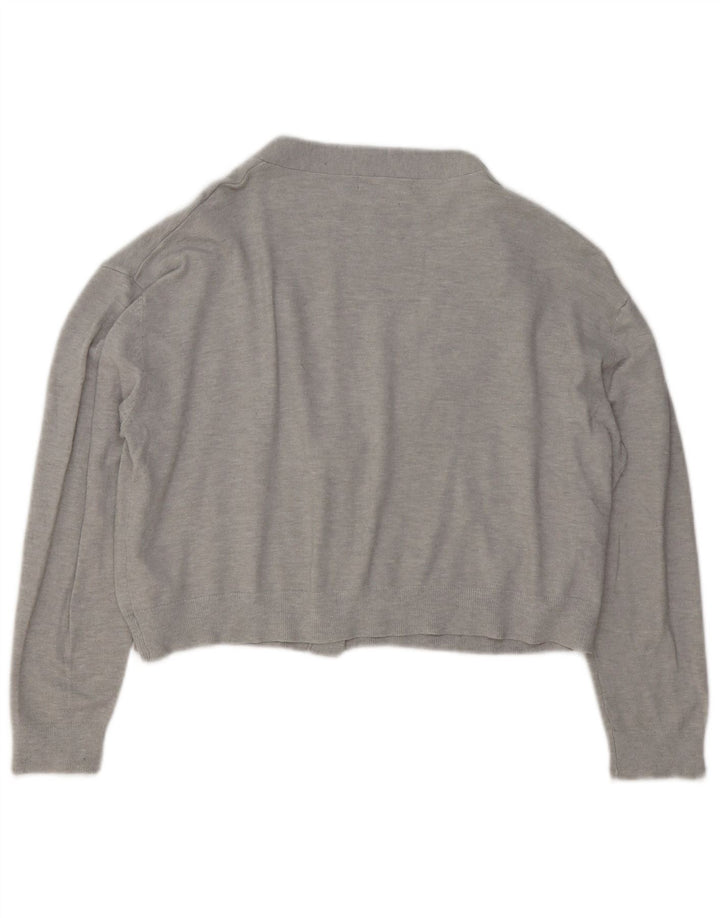 Suéter cardigan feminino cropped French Connection UK 10 pequeno cinza