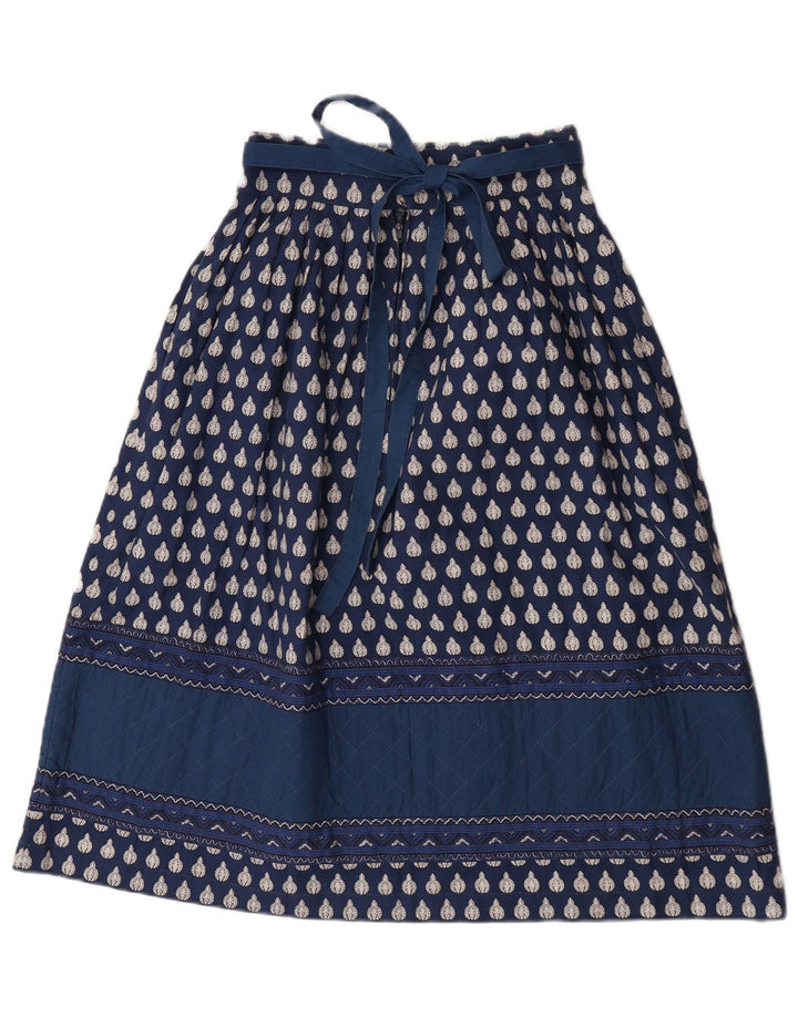 Saia feminina Charles Demery com estampa abstrata evasê W28 azul médio boêmia