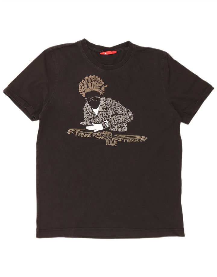 Camiseta masculina PUMA Graphic Top médio algodão preto