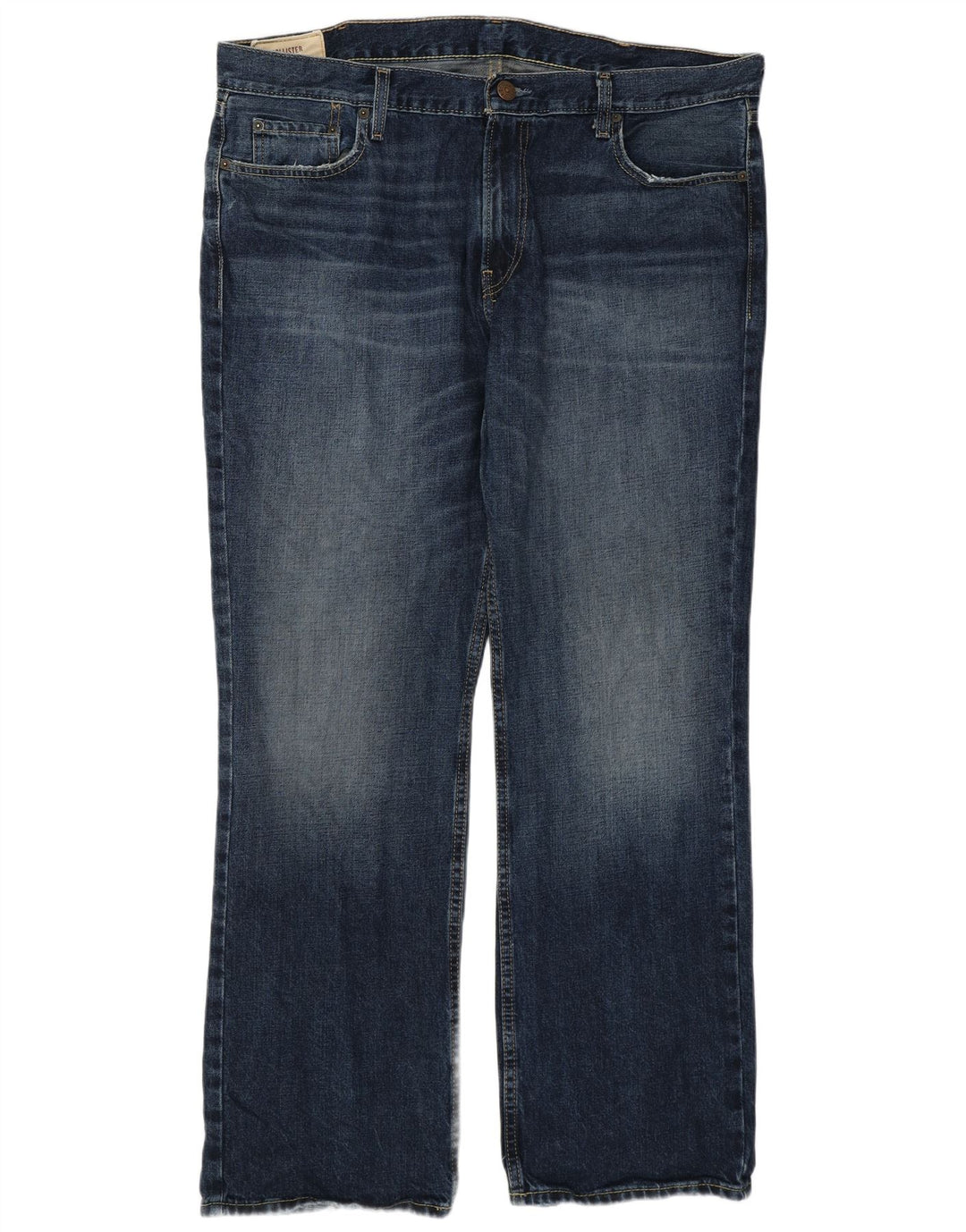 Hollister Mens Bootcut Jeans W38 L30 Azul Marinho Algodão