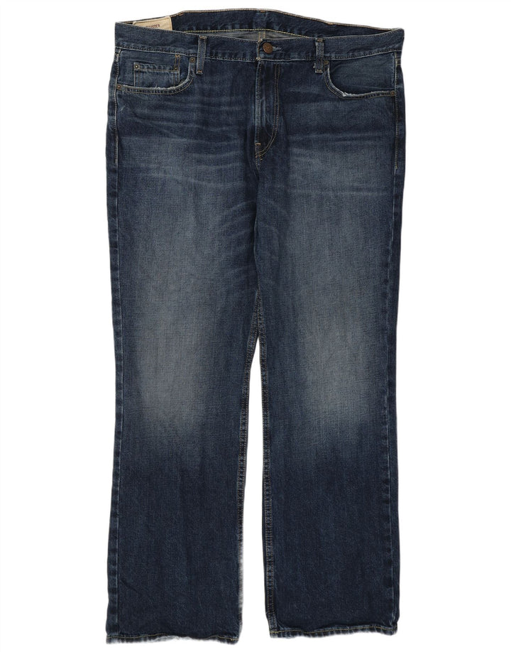 Hollister Mens Bootcut Jeans W38 L30 Azul Marinho Algodão