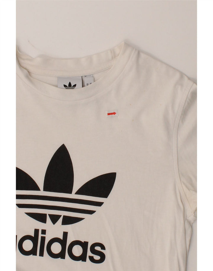 ADIDAS Mens Graphic T-Shirt Top XS White Cotton Vintage Adidas and Second-Hand Adidas from Messina Hembry 