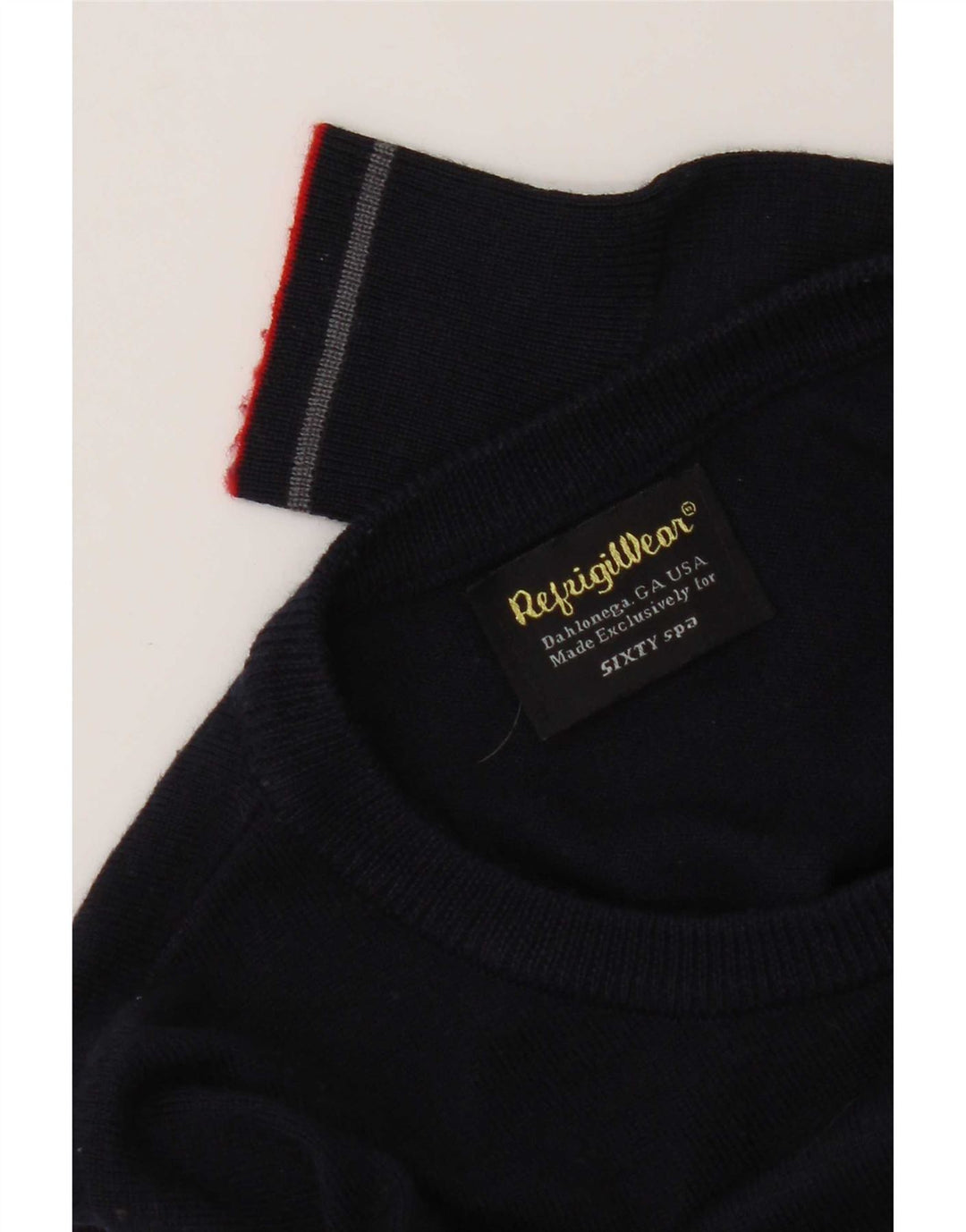 Suéter masculino Refrigiwear de ajuste regular com gola redonda pequeno azul marinho