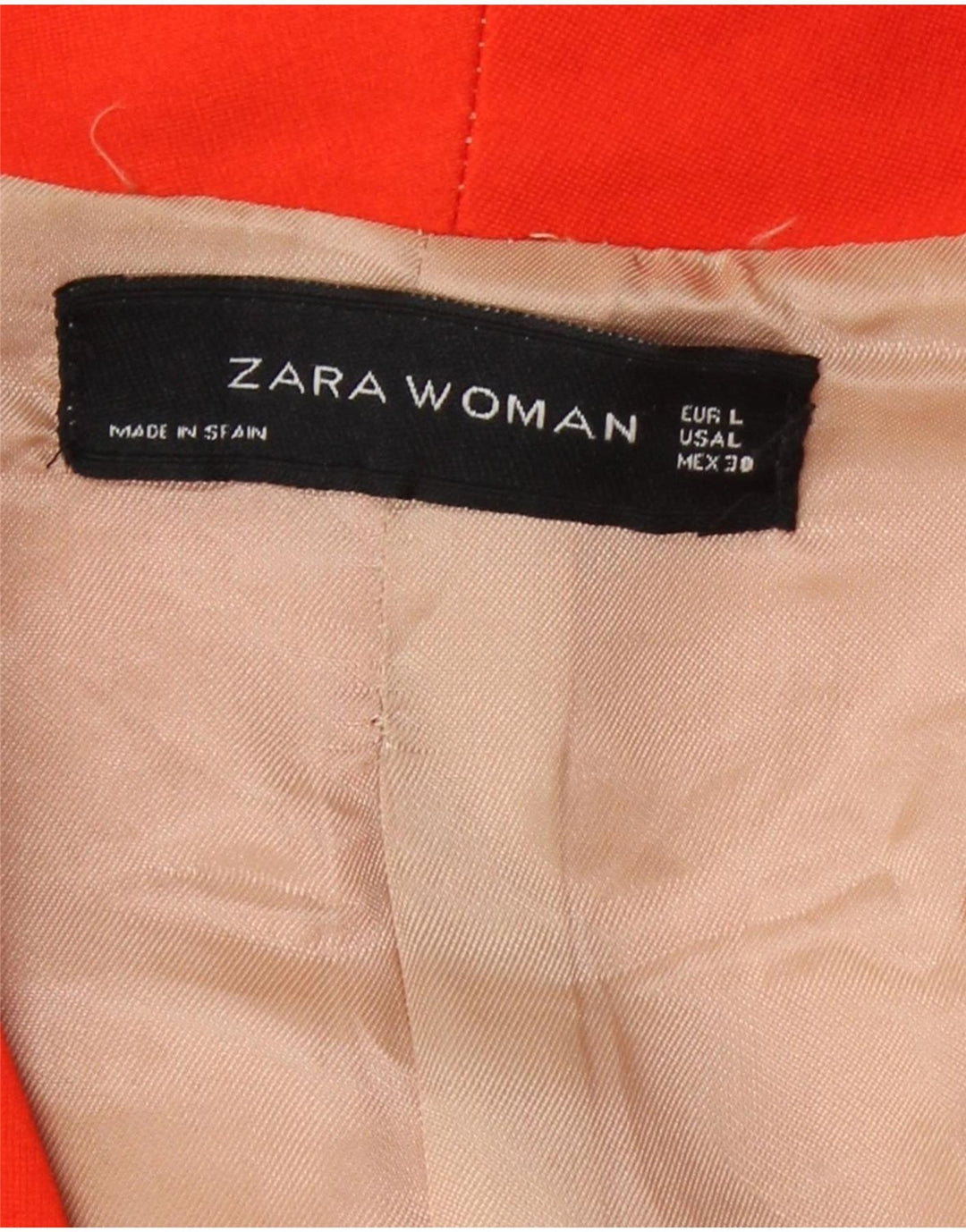Jaqueta Bolero Feminina Zara Reino Unido 14 Grande Viscose Laranja