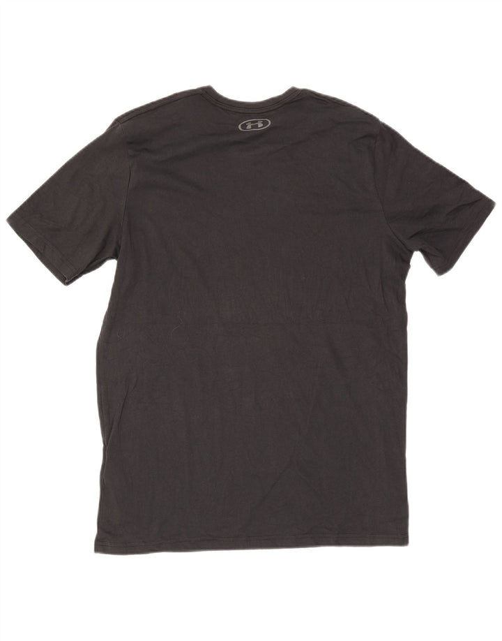 Camiseta gráfica masculina Under Armour Top médio algodão preto