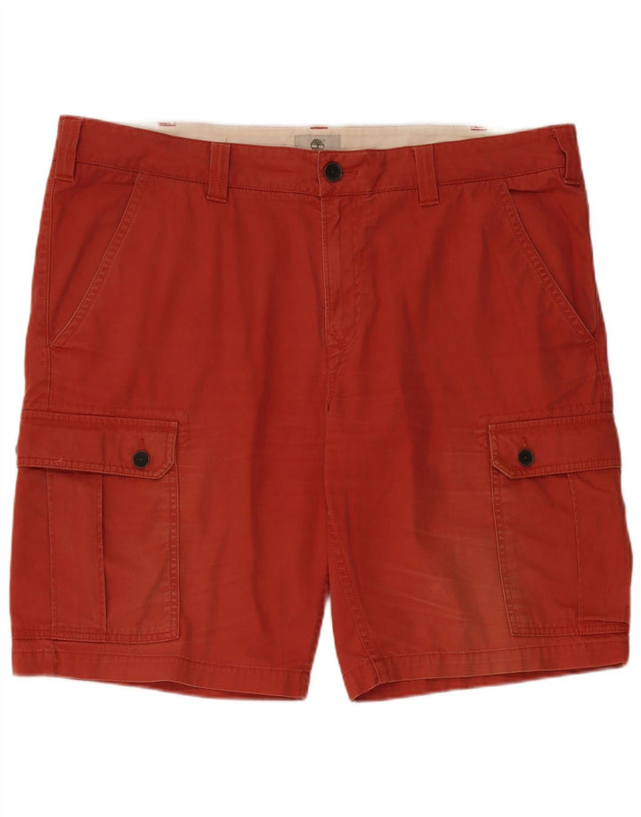 Shorts cargo masculino Timberland W40 XL vermelho algodão