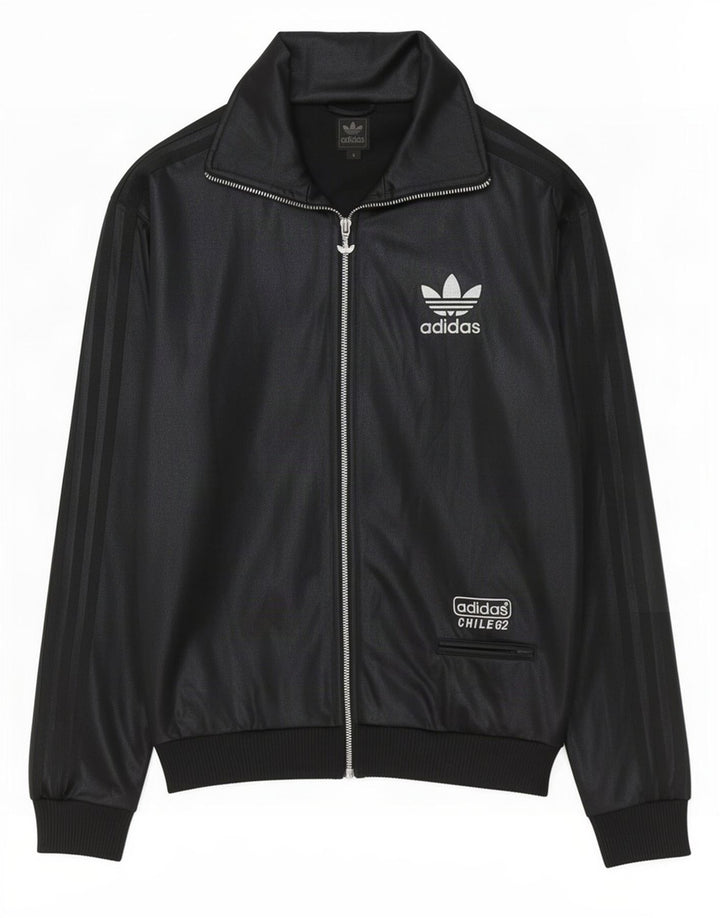 Adidas Mens Chile 62 Tracksuit Top Jacket Pequeno Poliéster Preto