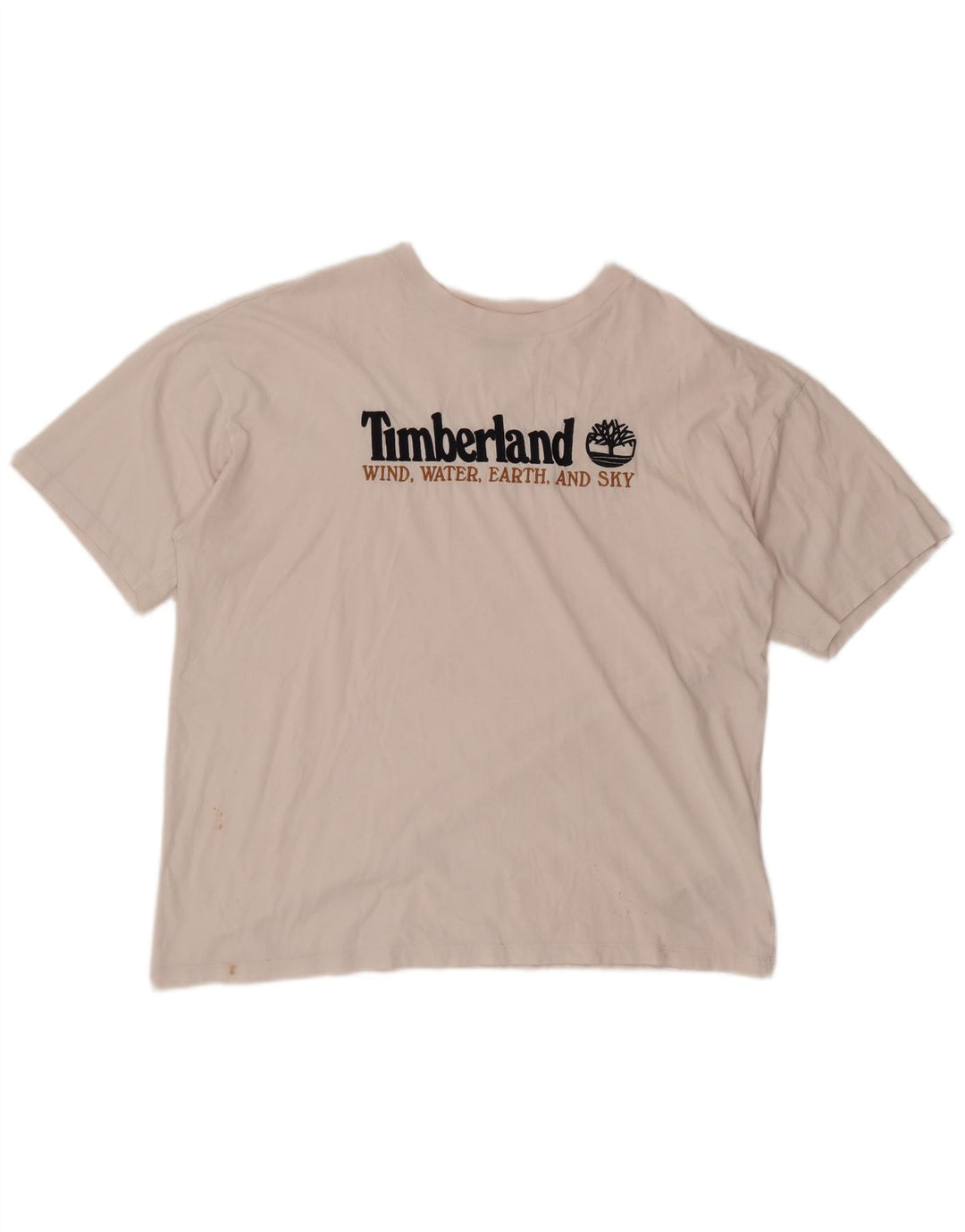 Timberland Camiseta masculina gráfica grande algodão branco