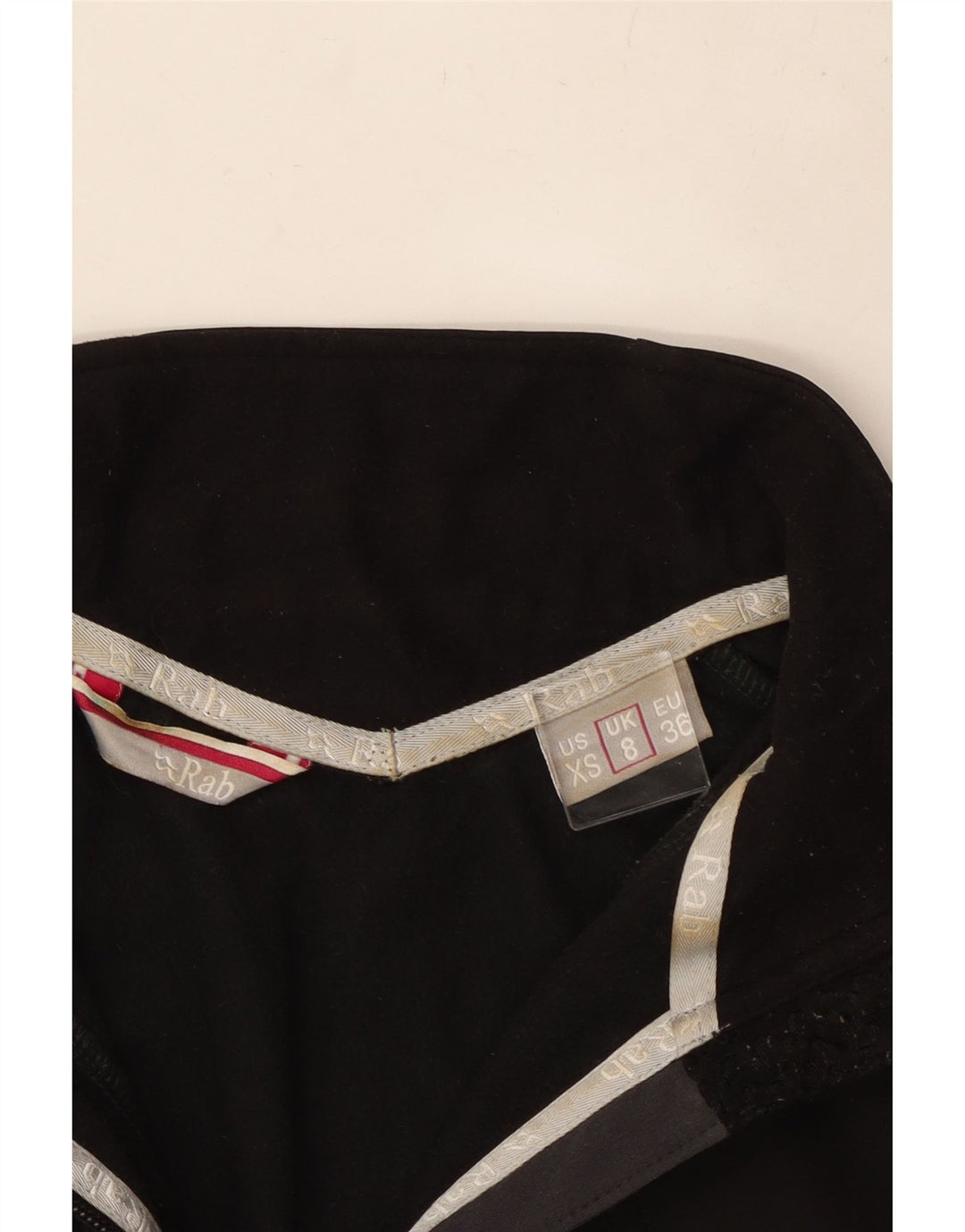 Jaqueta corta-vento feminina RAB UK 8 pequeno bloco colorido preto