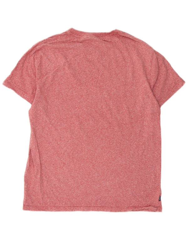Camiseta masculina Superdry Top XL algodão manchado vermelho