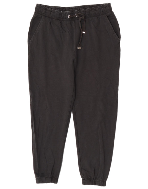 Calça de treino feminina Marks & Spencer Joggers Reino Unido 14 grande algodão preto