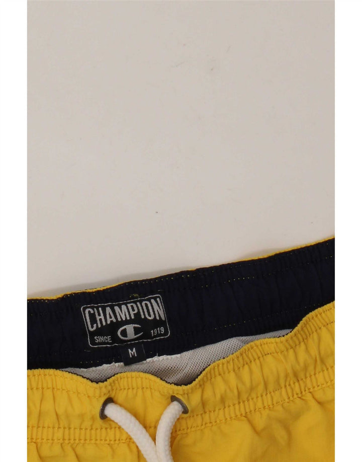 Shorts de natação Champion masculino gráfico médio amarelo