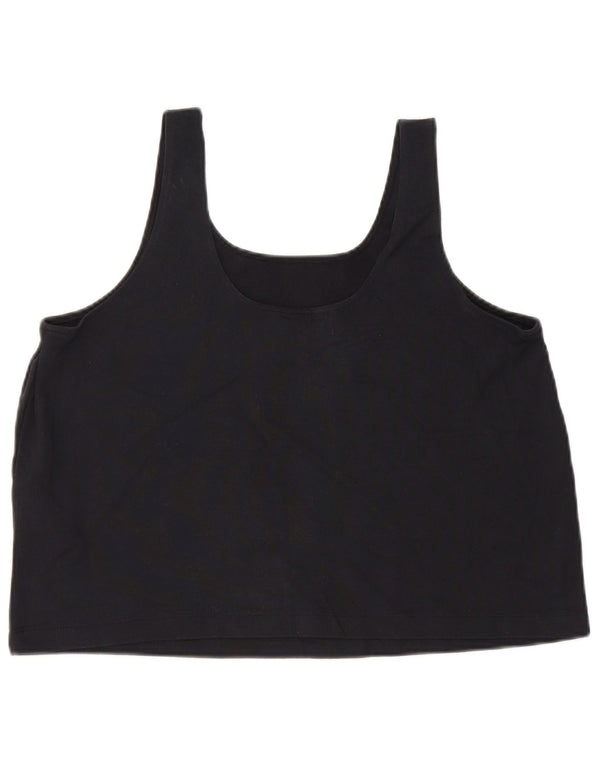 Colete Nike Feminino Crop Oversized Top UK 10 Pequeno Algodão Preto