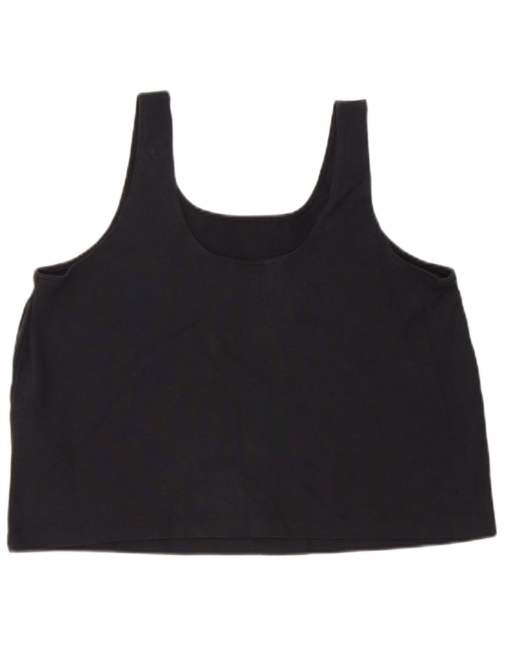 Colete Nike Feminino Crop Oversized Top UK 10 Pequeno Algodão Preto