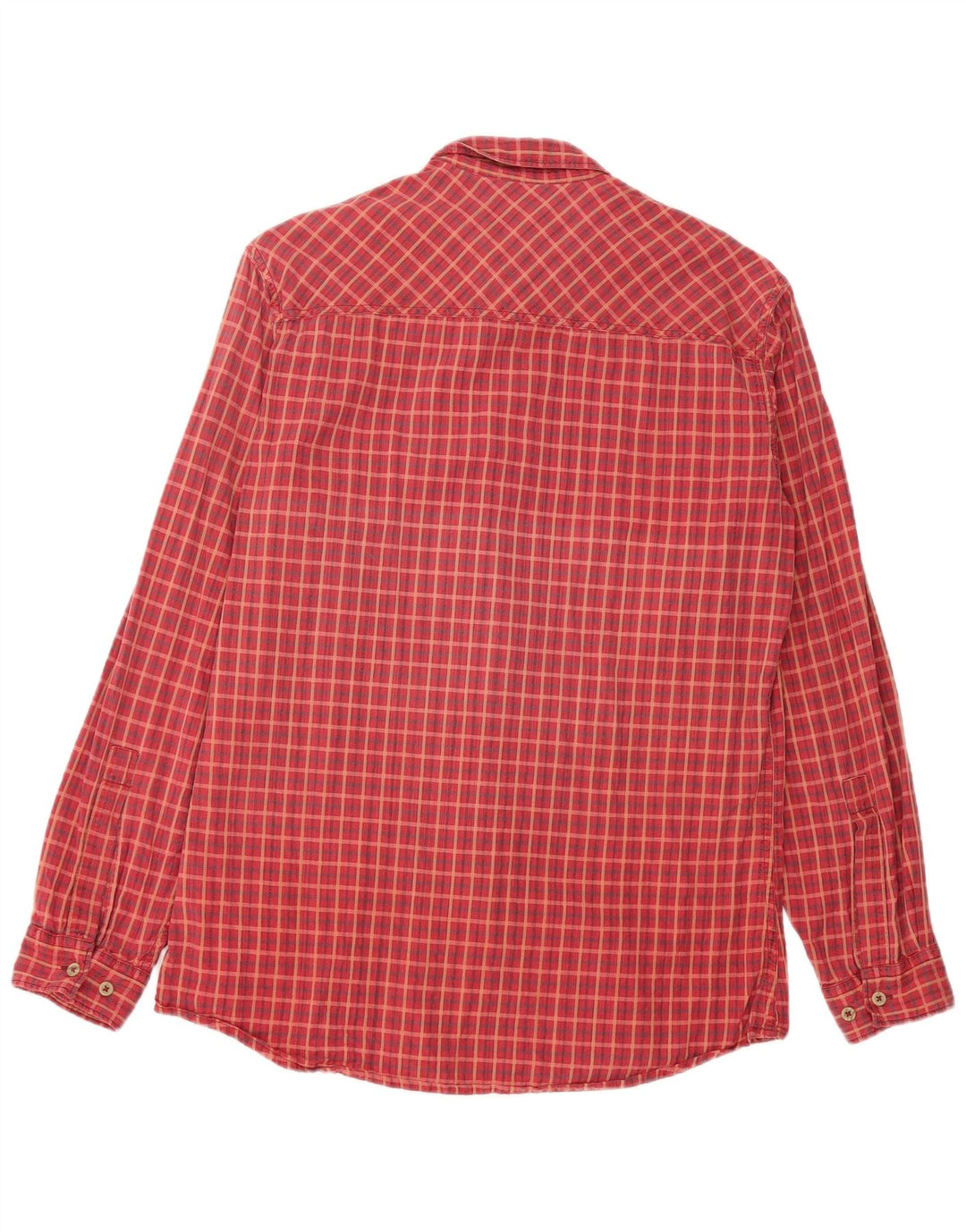 Camisa masculina Marlboro Classics grande algodão xadrez vermelho