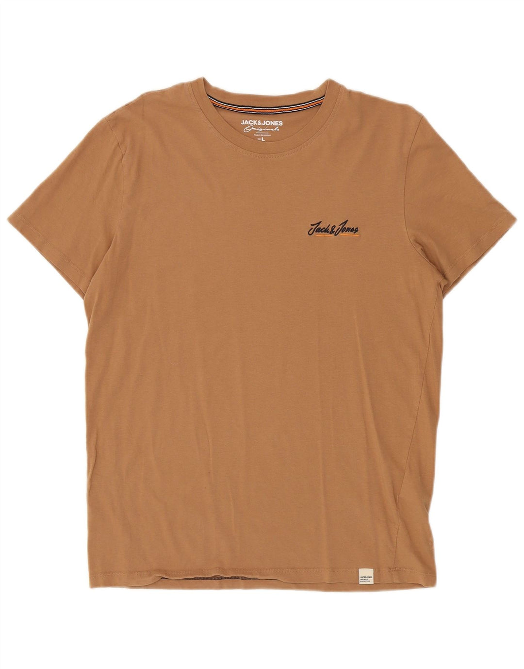 Camiseta masculina Jack & Jones grande algodão marrom