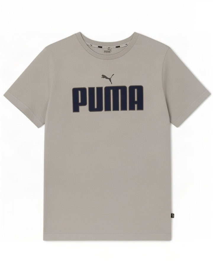 Camiseta masculina Puma Graphic Top cinza médio algodão